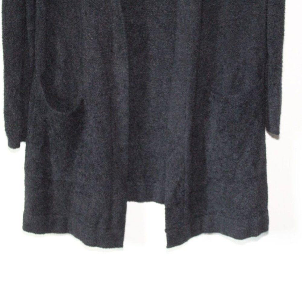Barefoot Dream CozyChic Lite Coastal Hooded Cardigan Black Size Medium H13817 - Picture 3 of 9